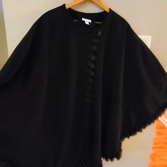 WINTER CLEARANCE- Charter Club Chocolate Brown Wrap Poncho - Picture 5 of 6